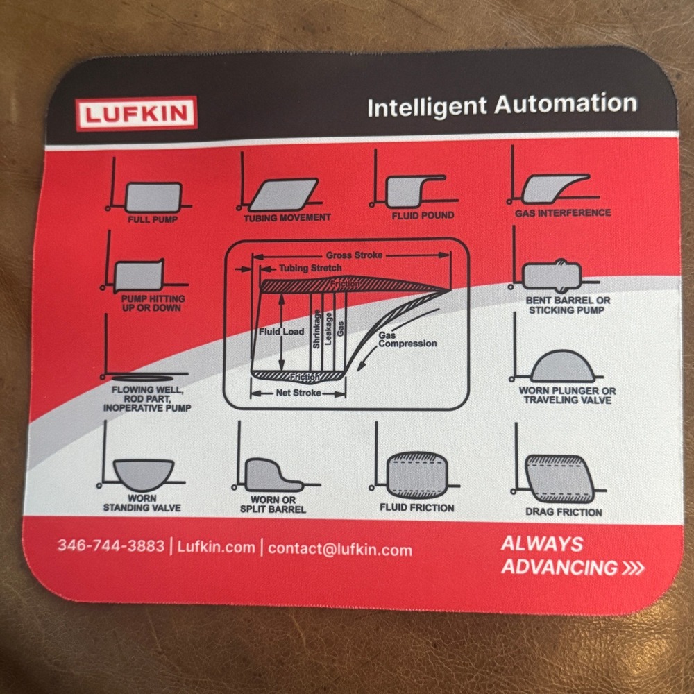 Lufkin Intelligent Automation Mousepad Industrial‎ Oil Gas Technical Diagram